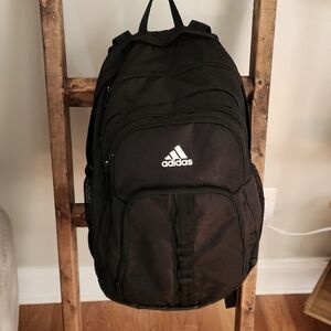Used Adidas Prime 6 Backpack Black, Laptop Compartment, Pockets, 2 Water Bottle